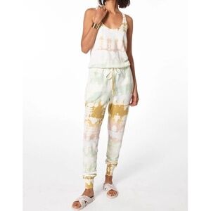YOUNG BEAUTIFUL & BROKE  TIE DYE JUMPSUIT - M